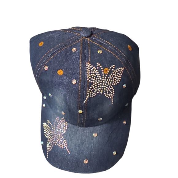 💕HP💕NWT Denim/Bling Baseball Hat💕 - Picture 4 of 10
